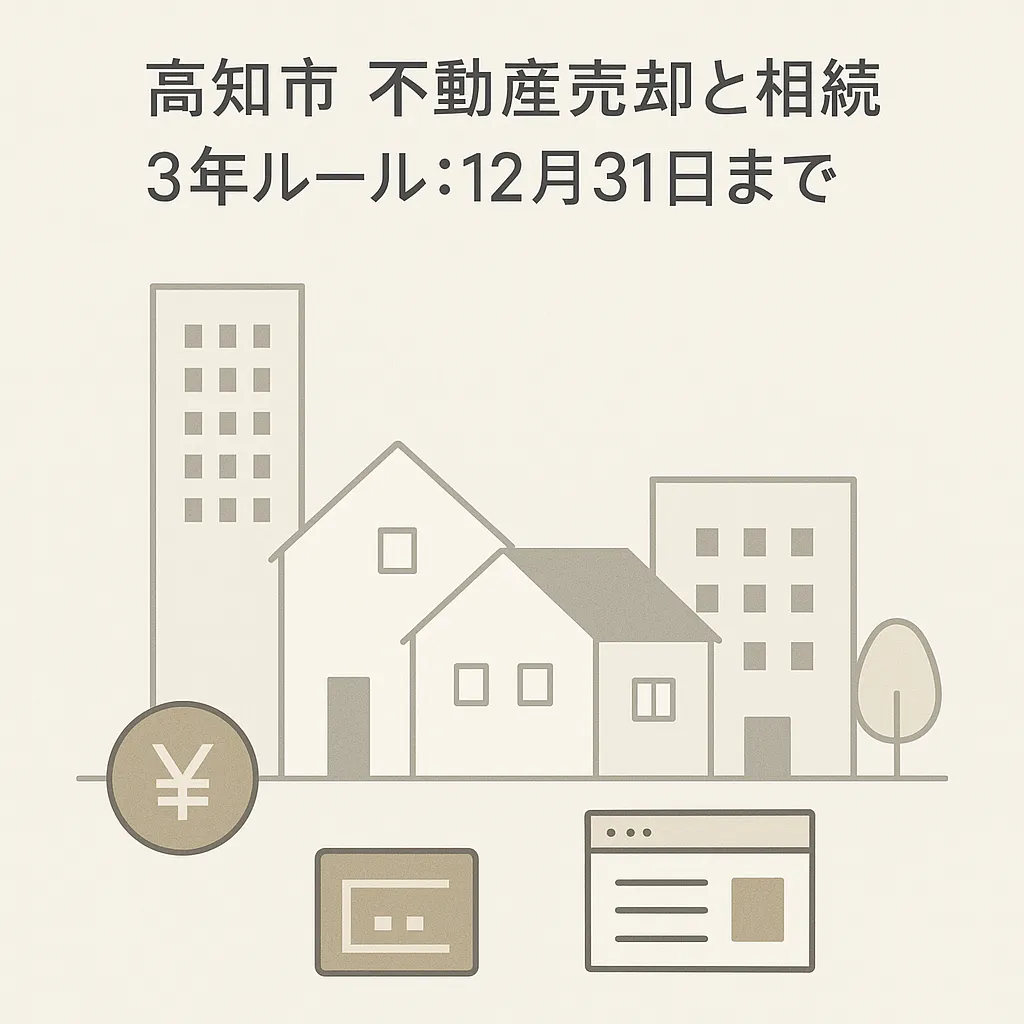 高知市 不動産売却と相続3年ルール：12月31日まで