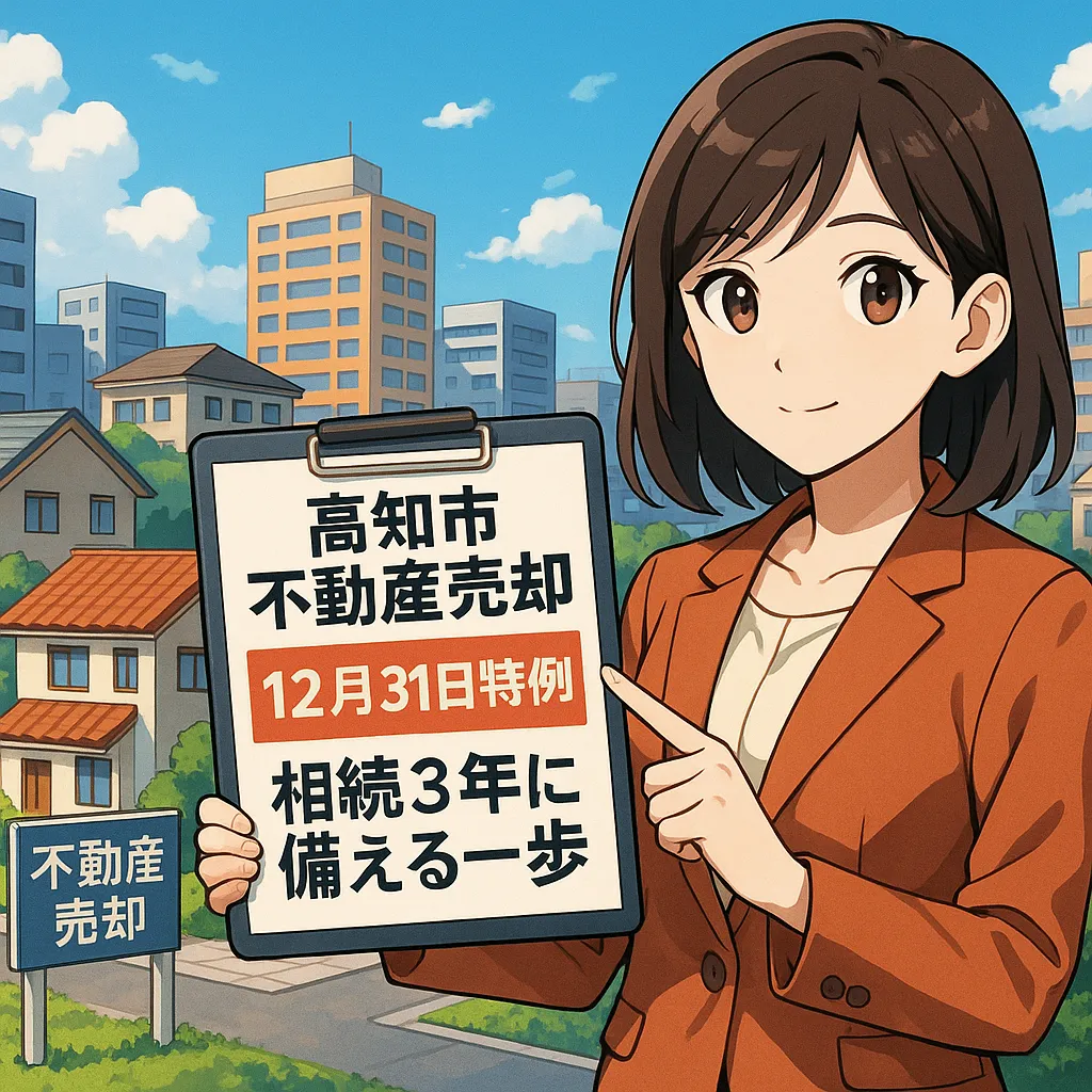 高知市不動産売却と12月31日特例 相続3年に備える一歩
