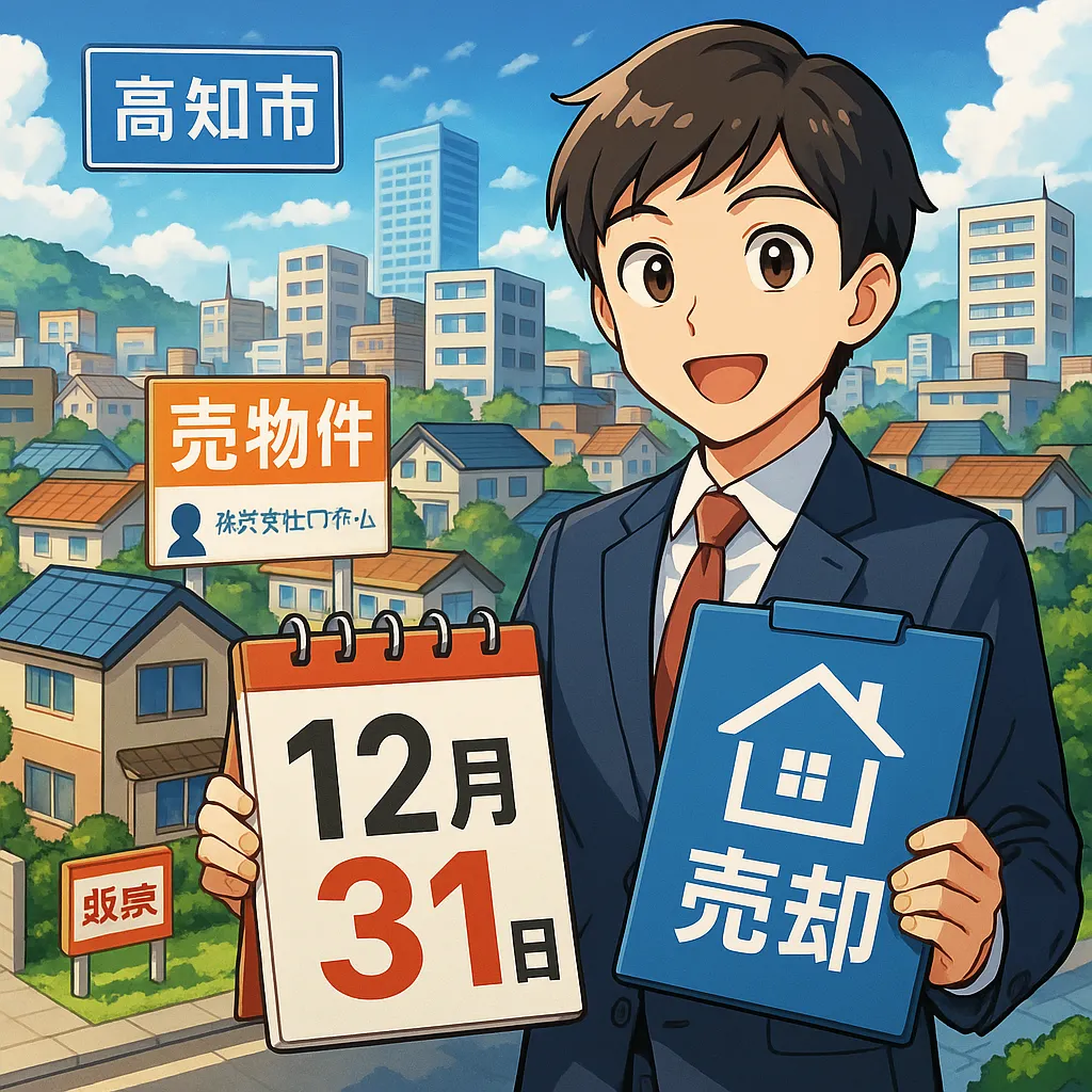高知市の不動産売却、12月31日が焦点—株式会社エフホームが伴走